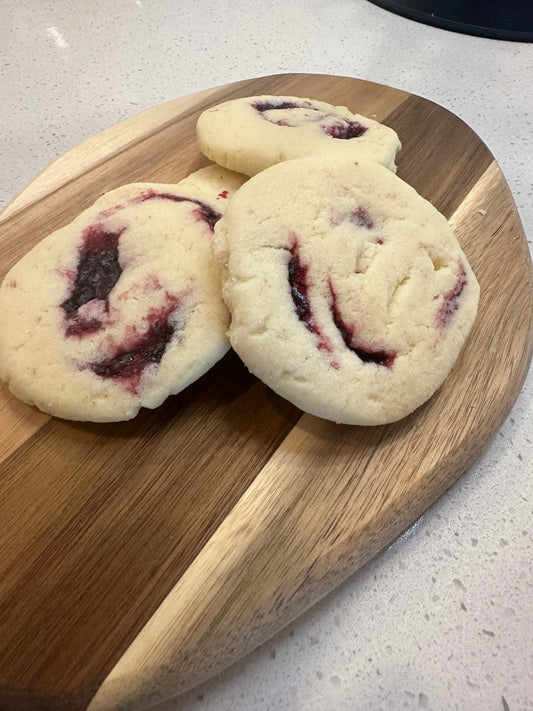 6 Blackberry Swirl cookies