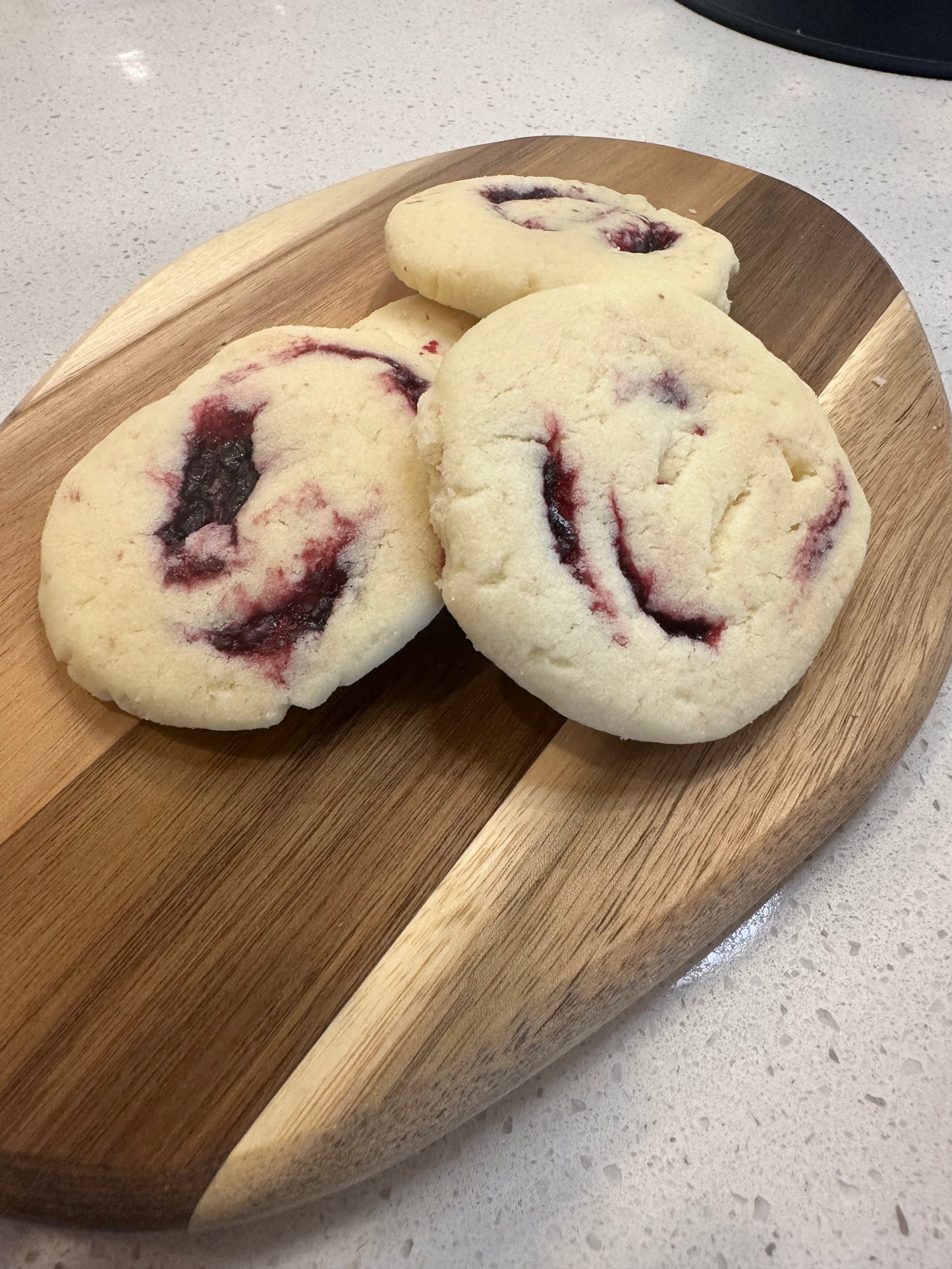 4 Blackberry Swirl Cookies